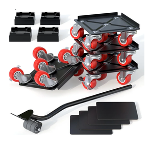 Fivepears Furniture Lift Mover Tool Set-3000 lb,5-Wheel Heavy-Duty Furniture Dolly with Handle,360°Swivel Casters Trolley-Ideal for Moving Heavy Machinery, Equipment, Pianos, Couches and Carpeted