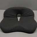 Memory Foam Seat Chair Cushion for Relieves Back Sciatica Pain Tailbone Pain Coccyx Degenerating Disc Orthopedic Osteoarthritis Prostate Cushion Low Back Pain Cushion Hip Shaping (Dark Gray)