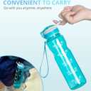 AKASO 32oz Water Bottles with Motivational Time Marker & Straw, Leakproof, Safety Lock, Tritan BPA Free, Water Jug for Fitness Gym Sports Office