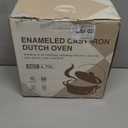 Enameled Cast Iron Dutch Oven - Umite Chef 5QT Pot with Lid & Cotton Potholders - Heavy-Duty Cookware for Bread Baking, Braising, Stews, Roasting(Cream White)