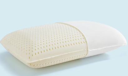 100% Talalay Latex Pillow Bed Pillow for Sleeping, Extra Soft Natural Latex Sleeping Pillow for Back, Stomach or Side Sleepers, Removable Breathable Cotton Cover - High Elasticity (Queen Size)