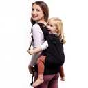 Beco Toddler Carrier (20-60 lbs) with Extra Wide Seat, 100% Cotton - Front-Carry & Backpack Style - Lightweight & Ergonomic Sling Carrier for Children from 18months - Metro Black