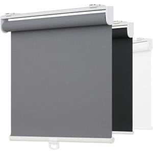 AYZOT Indoor Cordless Roller Shades for Windows, Light Filtering Rolled Up Blinds with Spring System, Thermal Insulated UV Protection Fabric for Home and Office (Grey, 51" W x 72" H)