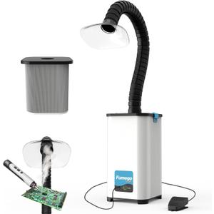 Fumego Solder Fume Extractor for Laser Cutter and Soldering, 130W Power & 260m³/h, Fume Extractor Soldering with Pedal Switch and 3-in-1 Filter Cartridge, Low-Noise Laser Fume Extractor - XF250III