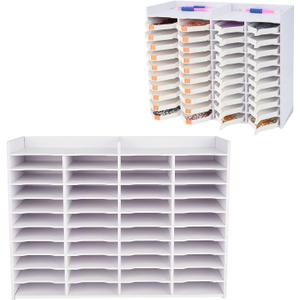 Krafetto 40 Grids Diamond Painting Tray Organizer Holder Drill Pen & Multi-Boat Tray Storage Rack Art Diamond Painting Accessories Kits, for Big Size Trays