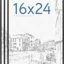 MCS The Original Poster Frame 3-Pack (16"x24") Black - Shatter-Resistant Cover - 1/3" Profile - Lightweight - Vertical & Horizontal Wall Hanging - Large Picture Frames for Posters, Art Prints, Photos