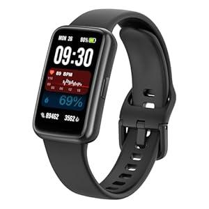 Fitness Tracker Smart Watch for Men Women, 1.47" HD with Bluetooth, 24/7 Heart Rate & Blood Oxygen Monitor, Sleep & Step Counter, 100+ Sports Modes, IP68 Waterproof, Compatible with Android iOS (Black)