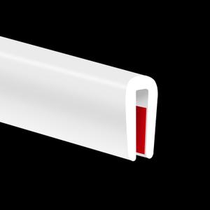 Rubber Edge Trim, Flexible Baby Proof Edge Trims for Sharp Edges, 1/16" U Channel Edge Protector, Self-Adhesive Edge Guards for Car Doors and Sheet Metal Parts, 10Ft, White Color, Silicone Material