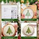 Christmas Embroidery Kit,Hand Embroidered Christmas Ornament Kit,Cross Stitch Kits,DIY Needlepoint Starter Set with Easy Instructions for Adults & Beginners (12 PCS)