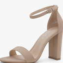 Herstyle Women’s Chunky Block Heels – Open Toe Ankle Strap Sandals, 3.75 Inch High Heels for Wedding, Party & Dressy Occasions – Comfortable Strappy Dress Shoes, size 9