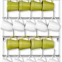 Sorbus Mug Rack for Wall - Large Rustic Coffee Mug Holder Wall Mount with 27 Hooks, Coffee Cup Display Rack, 6-Tier Metal Mug Organizer for Home, Kitchen & Bar, Coffee Station, Dining Room