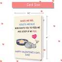 4 x Funny Cat Valentines Day Gifts for Cat DadCute Cat Valentines Day Cards, Cat Valentines Gifts for Husband, Cat Vday Cards (AM-381)