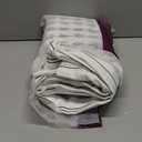 jinchan White Curtains Black Striped Curtains 63 Inch Length for Living Room Bedroom Window Treatment Modern Linen Look Pinstripe Light Filtering Privacy Back Tab Rod Pocket 2 Panels Set