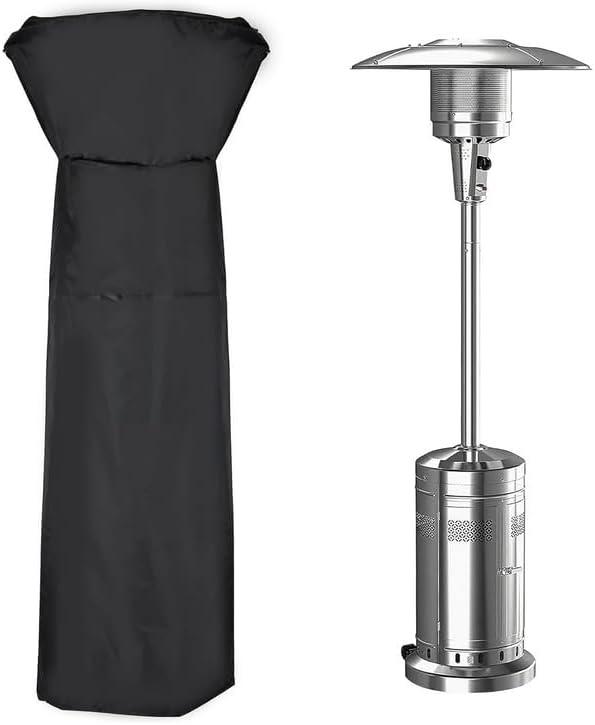 Medibot Patio Heater Covers with Zipper, Outdoor Waterproof Full Heater Cover Heavy Duty, Wind, Sunlight, Rain and Snow-Resistant for Any Season, Black(89'' Height x 35" Dome x 19" Base)