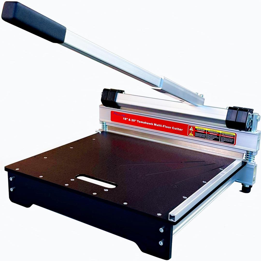 20" Pro Max laminater & vinyl floor Cutter, Professional Grade, Cuts up to 20" Wide and 11/16" (17mm) Thick; Watch the demo to see how; Full cuts engineered hardwood; Superstrong!