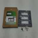 2-Pack Decorative Tripple Decorator Outlet Cover Plate, Durable Zinc Alloy Aged Bronze Wall Plates for Electrical Outlets, Receptacle, GFCI Outlet, Dimmer Switch, 3-Gang, Corrosion Resistant