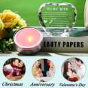 Qianwei Romantic Gifts for Wife from Husband with Colorful Led Base Wife Gifts from Husband Heart Crystal Unique Gifts for Wife Anniversary Birthaday Christmas Gifts Valentine's Day for Wife