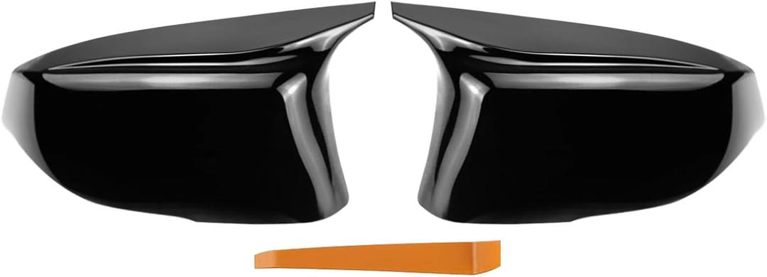 TOPUS Pair Side Mirror Cover Caps for Infiniti Q50 Q60 Q70 QX30 QX50 Q50L 2014-2020 Ox Horn Style Car Exterior Reversing Rear View Mirror Housing 963744GAOH 963734GAOH Gloss Black