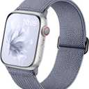 Wepro Stretchy Solo Loop, Compatible with Apple Watch Band 38mm 40mm 41mm 42mm 44mm 45mm 46mm 49mm for Women Men, Soft Nylon Elastic Breathable Strap for iWatch Series SE 10 9 8 7 6 5 4 3 2 1 Ultra (Blue Grey)