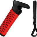 CAidRE Car Door Handle for Elderly, Car Handle Assist Support, Portable Elderly Assistance Mobility Aids for Getting Out of Car, Auto Grab Cane Nylon Strap for Seniors and Handicapped, Red (1 Pack with Strap)