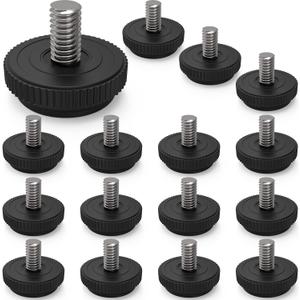 16 Pack 5/16-18 Stainless Steel Adjustable Threaded Furniture Leg Leveling Feet Screw-in Glide Leveler,Screw Foot Levelers Screw On Furniture Glide Leveling Table,Chair,Furniture