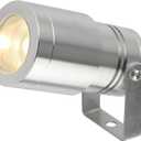 LED Underwater Spotlights- Surface Mounted, 5W 12V-24V DC, Anti-Glare Pool Lights, IP68 Waterproof, Lamp for Pools Ponds Fountains Waterfall (Warm White-3000K)