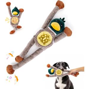 2 x Squeaky Dog Toys, Interactive Plush Duck Chew Toy for Pets - Safe & Durable,Slow Feeder Dog Bowl,Ideal for Puppies & Small to Medium Dogs