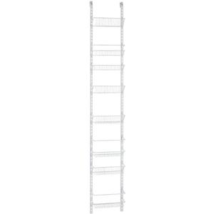 ClosetMaid Adjustable Organizer Rack with Baskets Wall or Over Door Mount, for Kitchen, Pantry, Utility Room, Closet, 12 in. W, White Finish, Inch