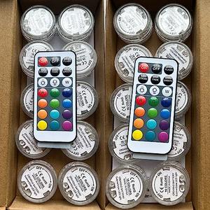 19PCS Submersible LED Lights Popular Waterproof Small Battery Operated Single Mini Led for Crystal Vases Centerpiece Decoration