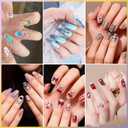 Biutee Nail Stamping Kit 15Pcs Nail Art Stamping Plate Set 8 Colors Nail Stamping Gel Polish, Nail Stamper and Scraper with Storage Bag, Nail Stamper Kit Flower Leaves Star Template Design