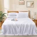 Flat Sheet Oversized King Plus Size (120"x120") Inch 800 Thread Count 100% Egyptian Cotton 1Pcs, Cool & Breathable Flat Bed Sheets - White Solid