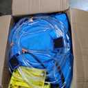 Inflatable Water Slide, 13FT Shark-Themed Large Bounce House with Dual Slides, Climbing Wall, Deep Pool, Water Cannon, 680W Blower, Storage Bag, Backyard Blow Up Water Park for Kids Aged 310