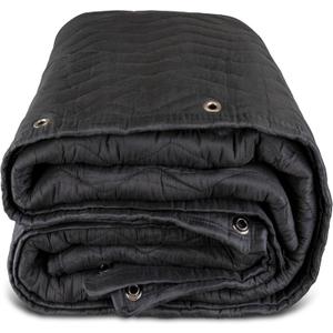US Cargo Control 96" x 80" Extra Large Sound Dampening Blanket with Grommets, Light Blocking Acoustic Blanket for Wall Hanging and Studios, Machine Washable, 12LBS
