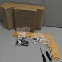 Poils bebe L Shape Cat Scratcher, 26.8 Inch Cat Scratchers for Indoor Cats, Protecting Furniture Cat Scratch Pad, Cardboard Cat Scratching with Ball Toy, Catnip, Large