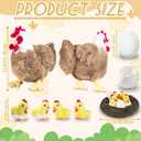 9 in 1 Chicken Stuffed Animal, Stuffed Chicken Toys for Kids Zippered Egg Laying Hen Plush with Baby Chicks, Eggs and Coop for Easter Christmas Birthday Gifts Farm Party Decors