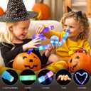 Halloween Party Favors for Kids, 66Pcs Light Up Rings Necklaces Halloween Goodie Bag Fillers Treats Non Candy Prizes Glow in The Dark Hallo ween Toys Bulk Classroom Favors Trick or Treat Gifts