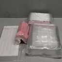 Mini Loaf Pans with Lids and Spoons Rectangular Aluminum Foil Baking Pans Mini Cheesecake Containers 6.8oz(120 Pack, Pink)