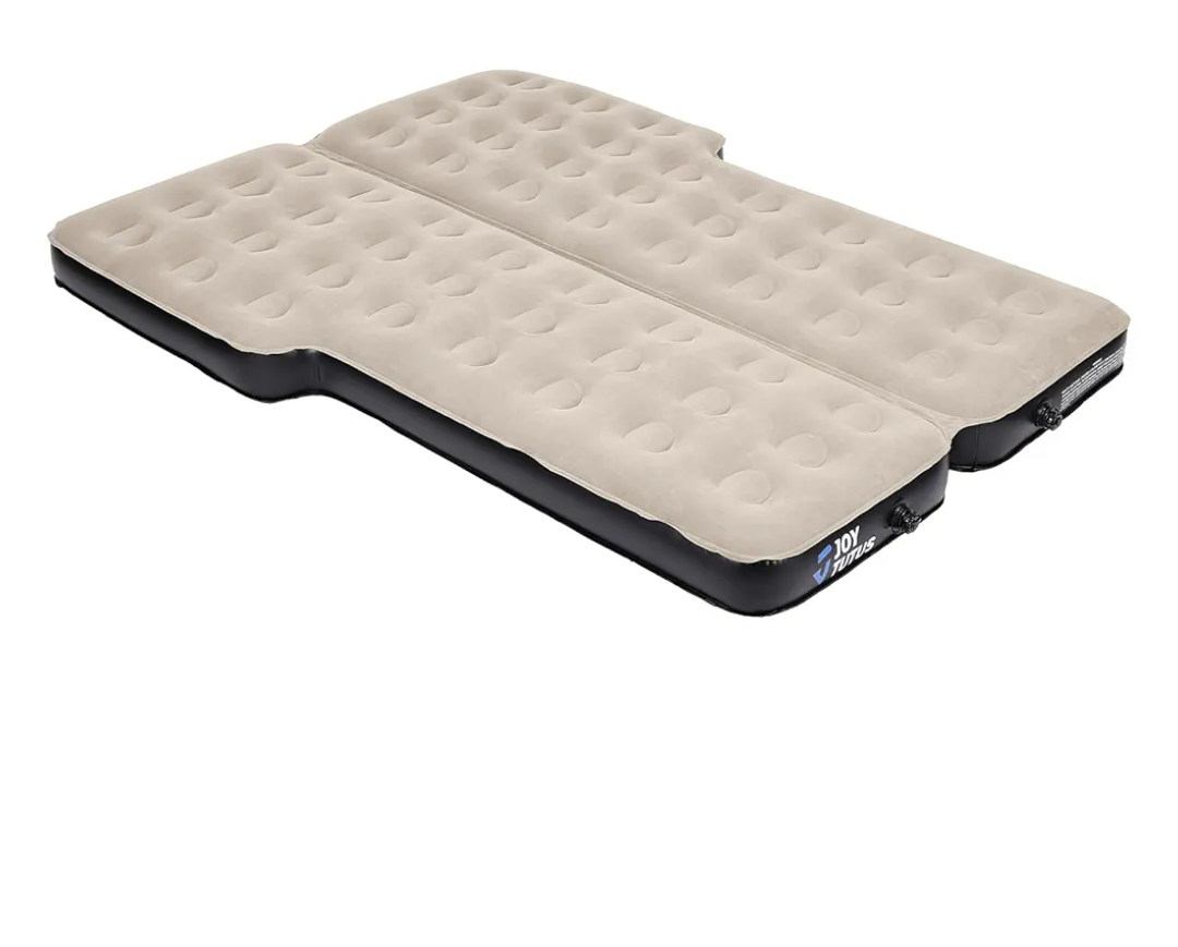 JOYTUTUS SUV Air Mattress Camping Bed,3.0 Thickened Flocking Car Camping Inflatable Mattress,Anti-Leakage,with 2 Pillows & Electric Pump Universal Car Bed for SUV Trunk and Rear Seat