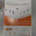 Eazer Squeegee Window Cleaner Tool 2 in 1 Rotatable Window Cleaning Squeegee Kit with Extension Pole, 62'' Window Washing Kit, Bendable Head for Home Car Glass  4 Pads