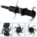 Anbige Replacement Parts 6 Blade for 72oz Pitcher, Compatible with Nutri Ninja Blender NJ600 NJ602 BL660 BL642 BL550 BL500C BL770 BN701