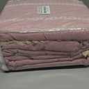 Boho Blackout Curtains 2 Panels 84 Inch for Living Room Bedroom,Pink Linen Texture Farmhouse Curtains with Tassels and Cotton Embroidery Vintage Rustic Western Rod Pocket