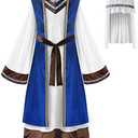 ReliBeauty Boys Saint Joseph Shepherd Costume for Kids with Vest and Headpiece, Size 100