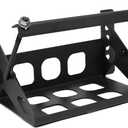 Metal Steel Battery Mounting Box Tray Bracket Easy Bolt-In Universal Battery Tray Fits up to 10.63"7.06"7.5", for Marine Boat Pickup Trucks Cars RV Trailer Black Powder Coat