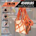 YATOINTO Cargo Lifting Net 6.56'x6.56', Lifting Net Straps for Hoist 4500lbs Load Capacity, Nylon Sling Hoisting Net 15CM Square Hole for Construction Rigging Moving Towing Hoisting Unloading