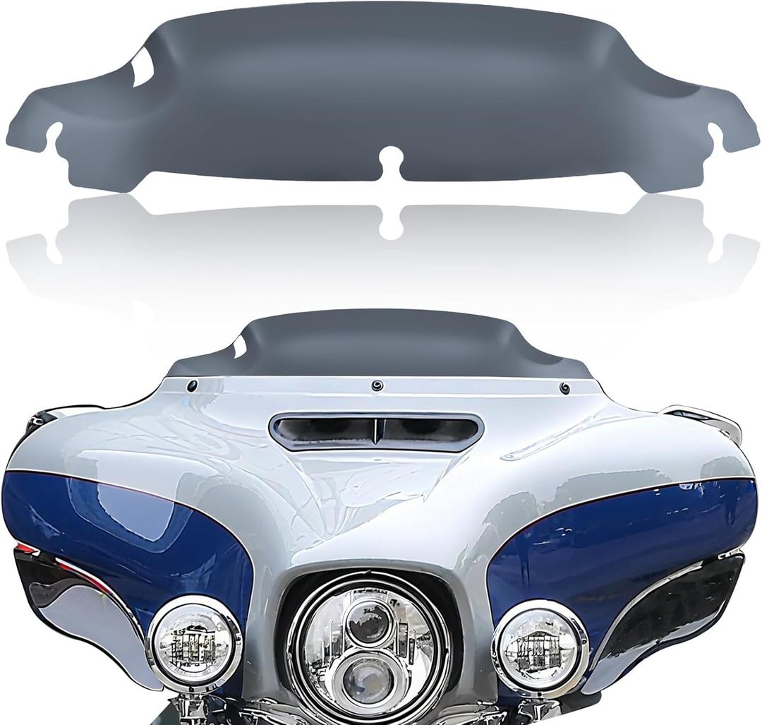 Smoke 4.5Motorcycle Wave Windshield Windscreen Compatible for Harley 2014-2023 Harley Davidson Touring Street Glide/Electra Glide/Ultra Limited/Tri Glide FLHT FLHX FLHXS FLHTK