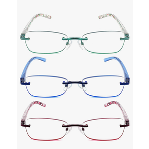 JJWELL 3 Pack Blue Light Blocking Reading Glasses for Women, Tinted UV Readers