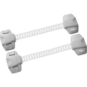 MYPET North States Safety Paws Mischief Minder Strap Locks | Works on Garbage cans, cabinets, and More (2-Pack, Gray)