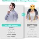 SKG Neck Massager with Heat, Cordless Vibration Infrared Neck Massager Deep Tissue for Pain Relief, Portable Electric Massager Smart Neck Relaxer Use at Car Home Office G7 PRO