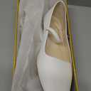 MUSSHOE Mary Jane Flats for Women: Classic Square Toe Ballet Flats with Strap - Comfortable Dressy Shoes for Teachers & Office (8, White)