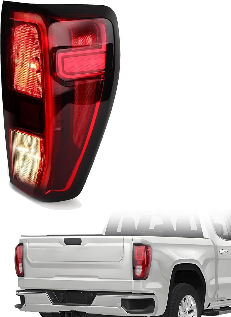 Tail Lights Compatible with 2019-2025 GMC Sierra 1500/2500HD/3500HD, Taillights for Sierra 1500 PRO/SLE/Elevation Halogen Rear Tail Light Assembly Right Passenger Side, Replace GM2801309 84968737